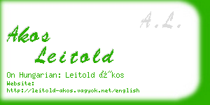 akos leitold business card